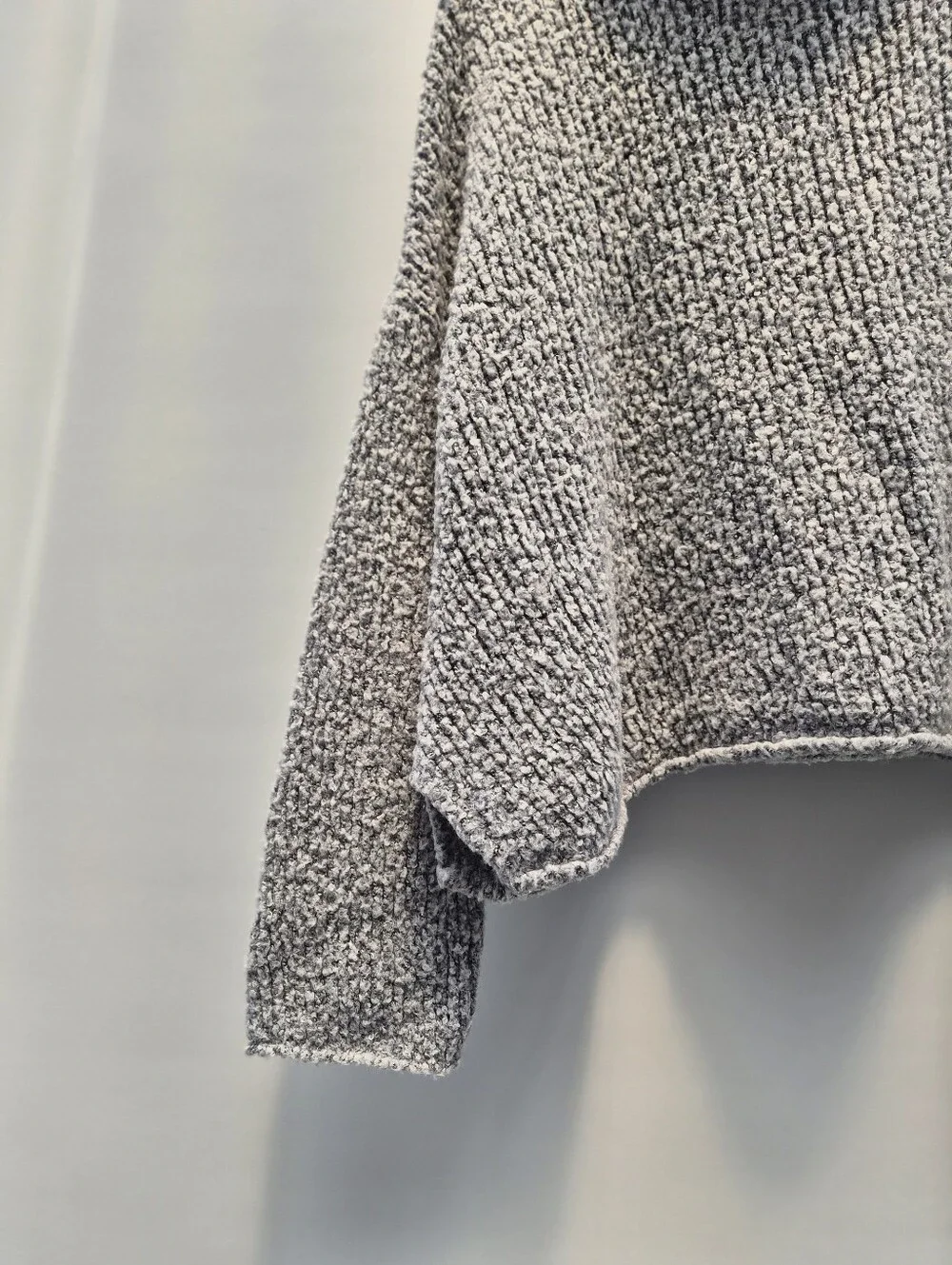 Free People BFF Sweater S Grey Cowl Neck Oversized Cozy Cabin Boho Distressed
